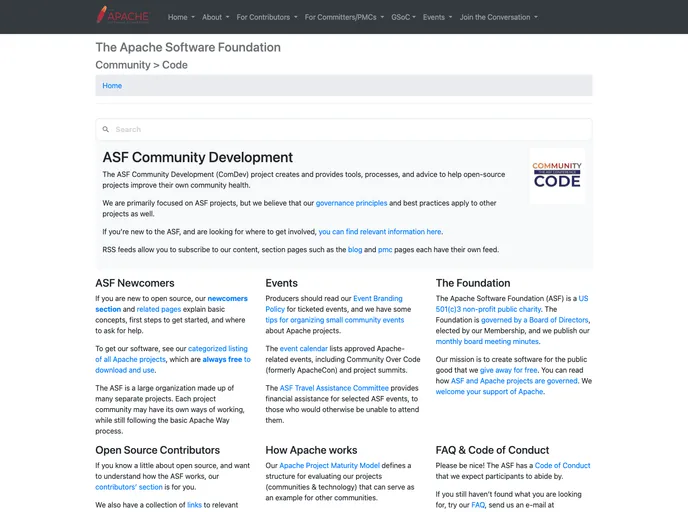 Comdev Site screenshot