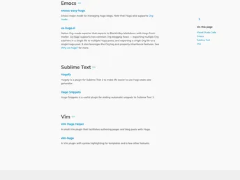 Emacs Easy Hugo screenshot