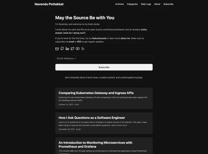 Personal Website screenshot