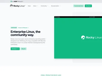 Rockylinux.org Hugo screenshot